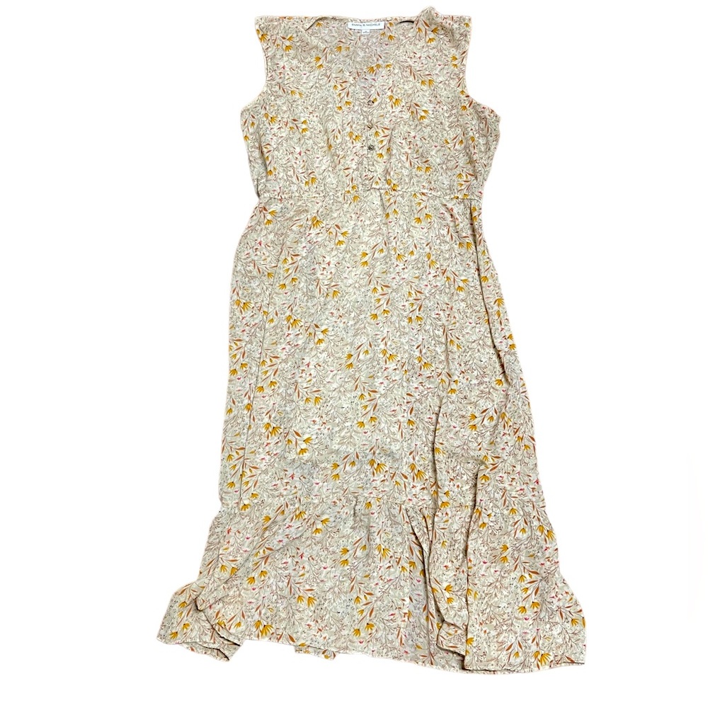 Emma‎ & Michelle women’s size 16 maxi Tan Leaf Pattern